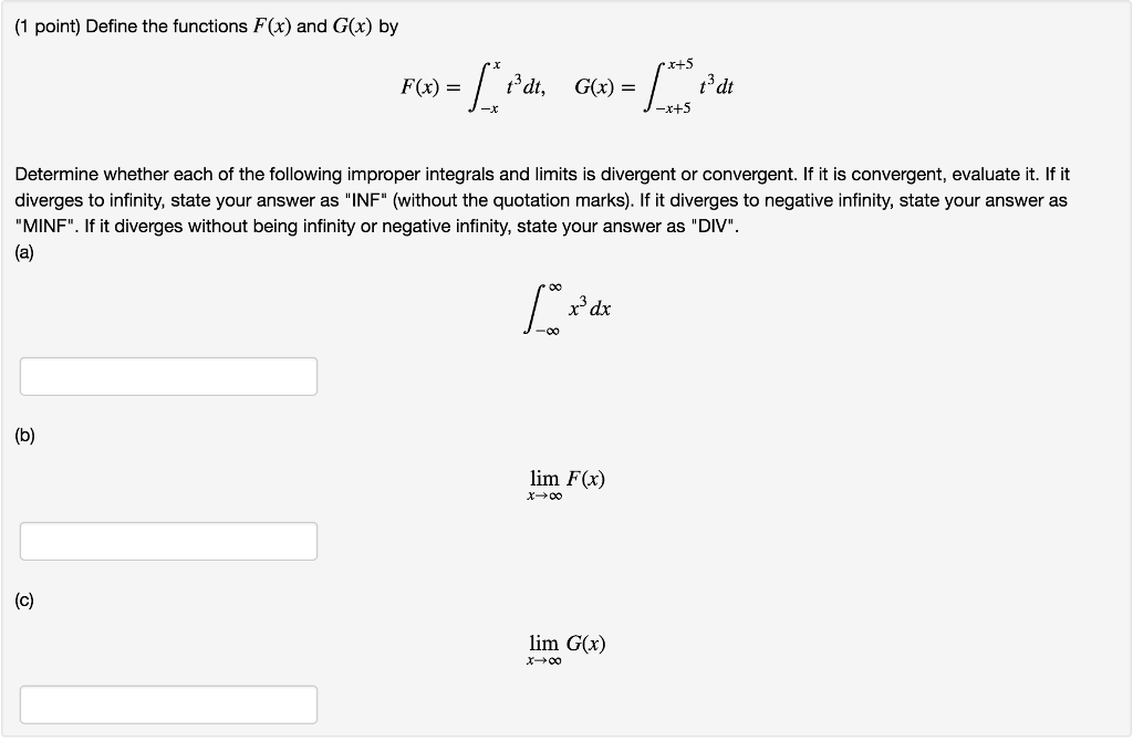 Solved 1 Point Define The Functions F R And G X By X 5