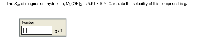 Solved: The Ksp Of Magnesium Hydroxide, Mg(OH)2, Is 5.61 X&hellip; | Chegg.com