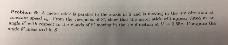 Solved A meter stick is parallel to the x-axis in the +y | Chegg.com