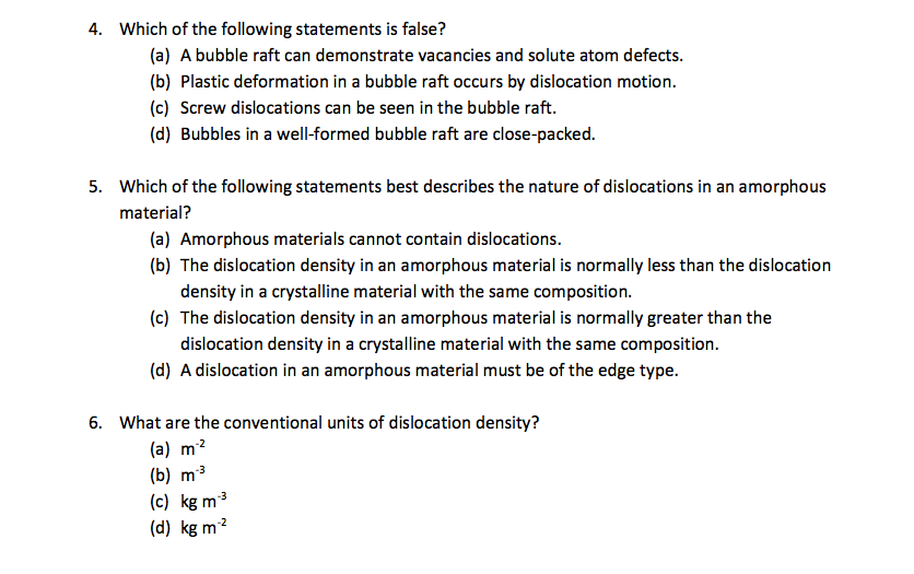 Solved Which Of The Following Statements Is False A Bubble Chegg