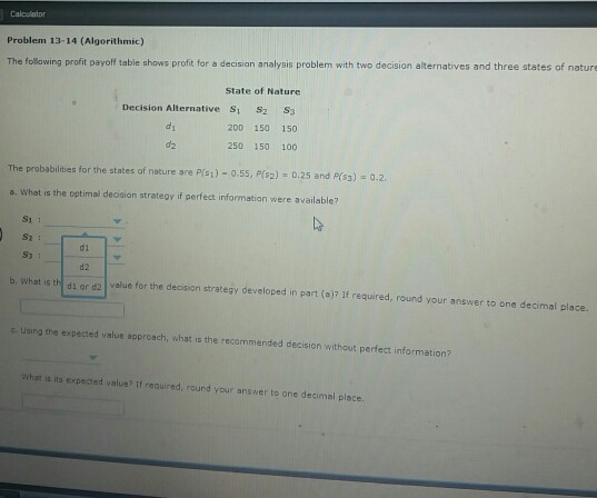 Solved Calculator Problem 13-14 (Algorithmic) The following | Chegg.com