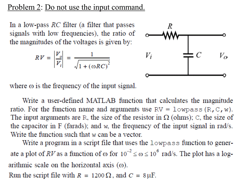 Solved In A Low Pass Rc Filter A Filter That Passes Signals Chegg Solved In A Low Pass Rc Filter A Filter That Passes Signals Chegg