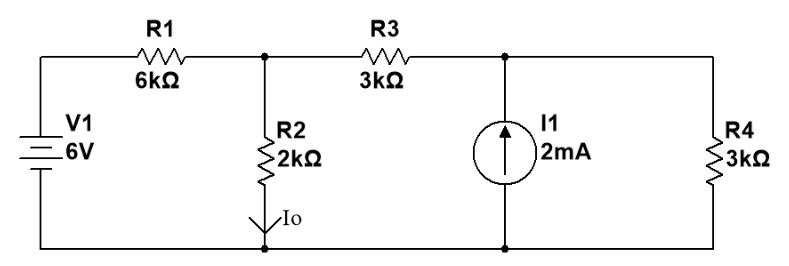 Solved Use Superposition To Find I0 In The Circuit. 