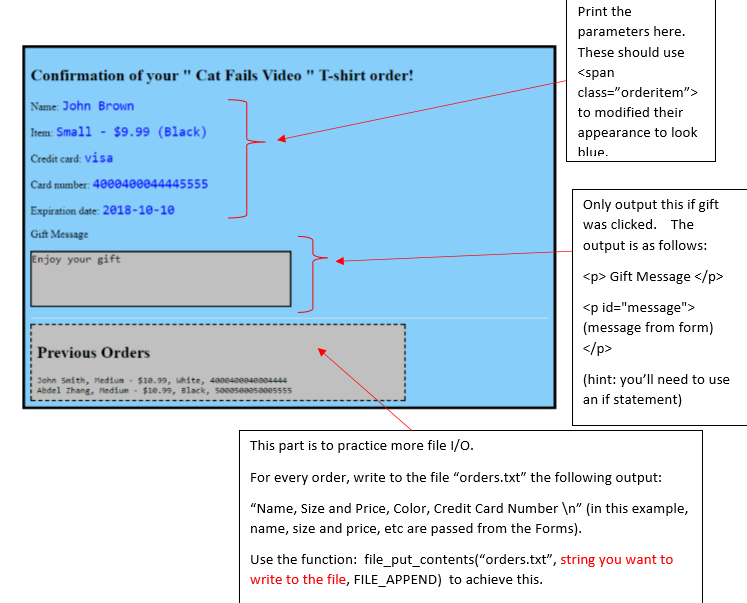 Solved Please help me to write down the php code below. | Chegg.com