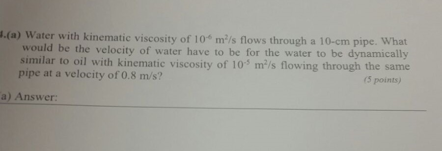 kinematic viscosity of water at 4 degrees celsius