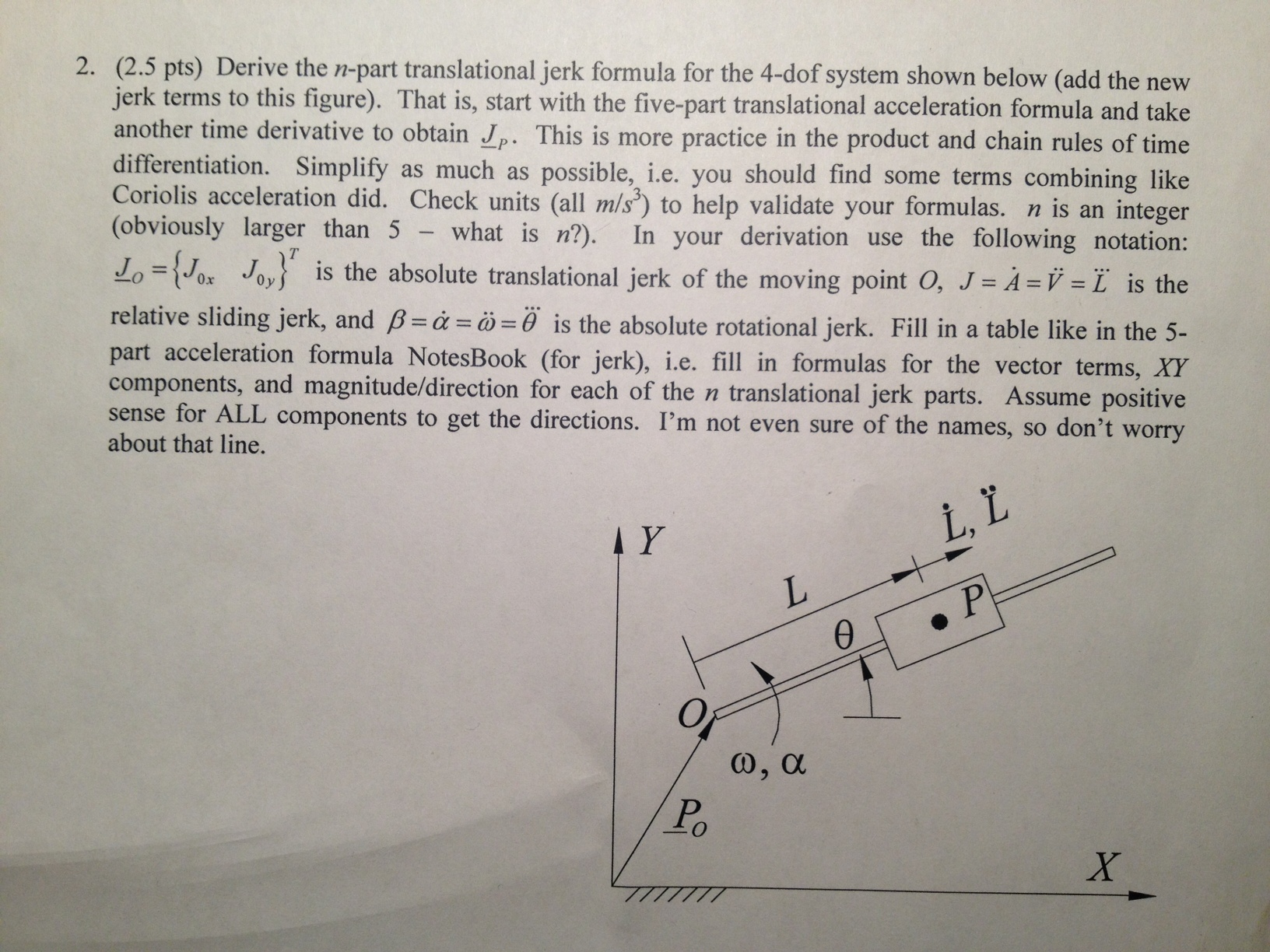 Derive the npart translational jerk formula for the