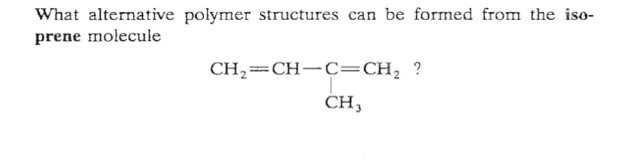 Solved What alternative polymer structures can be formed | Chegg.com