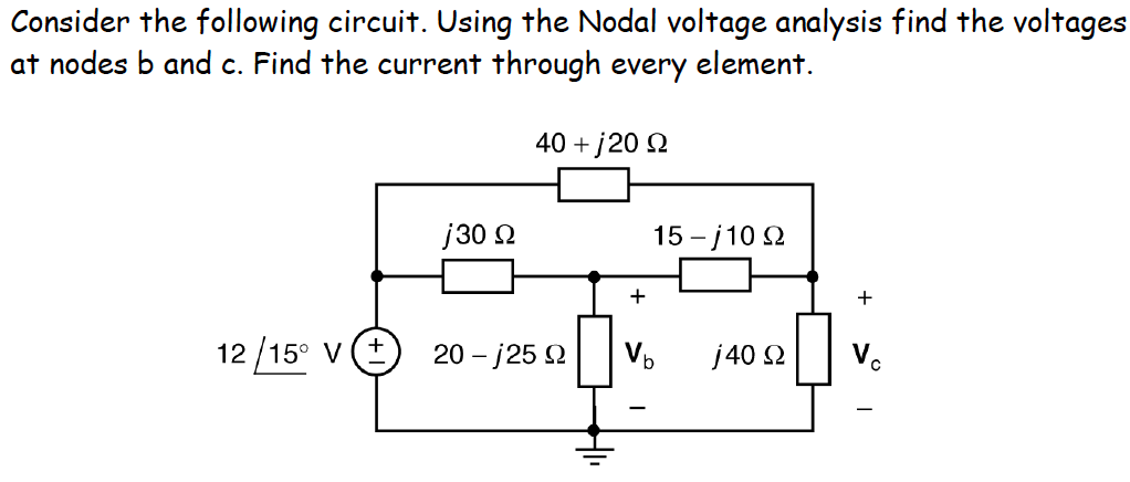 Solved Consider the following circuit. Using the Nodal | Chegg.com