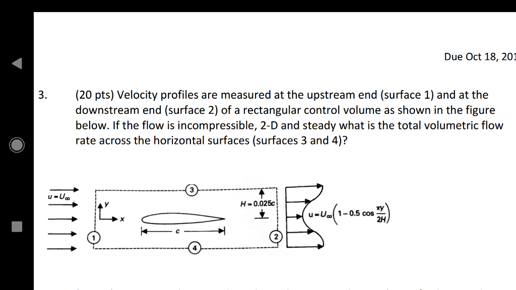 Solved Due Oct 18, 201 (20 pts) Velocity profiles are | Chegg.com