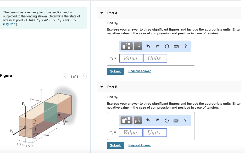 Solved The beam has a rectangular cross section and is | Chegg.com