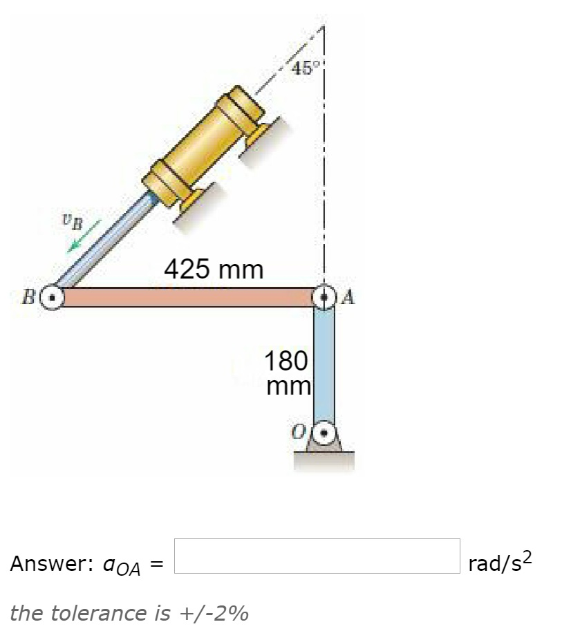 Solved The Hydraulic Cylinder Imparts Motion To Point B | Chegg.com