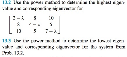 Solved Use the power method to determine the highest | Chegg.com