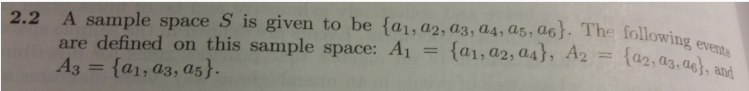 Solved 2.2 A sample space S is given to be | Chegg.com