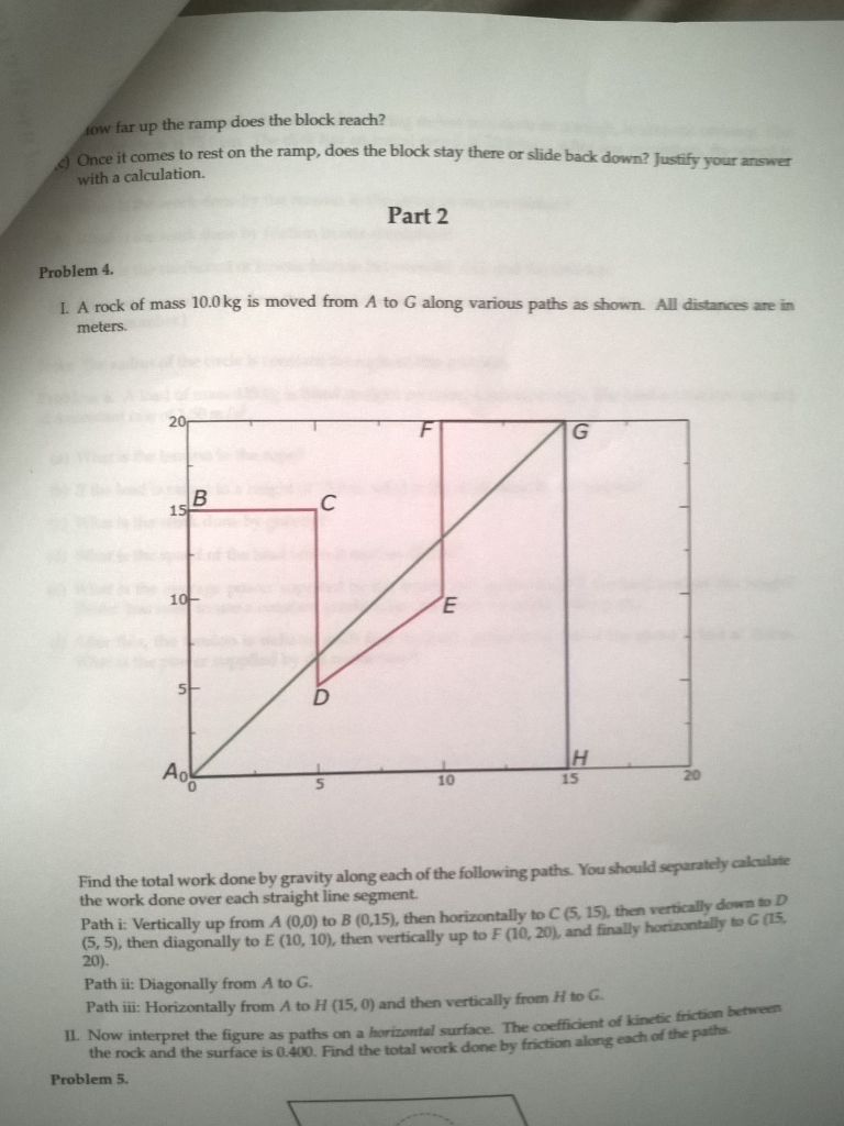 Solved How Far Up The Ramp Does The Block Reach Once It Chegg