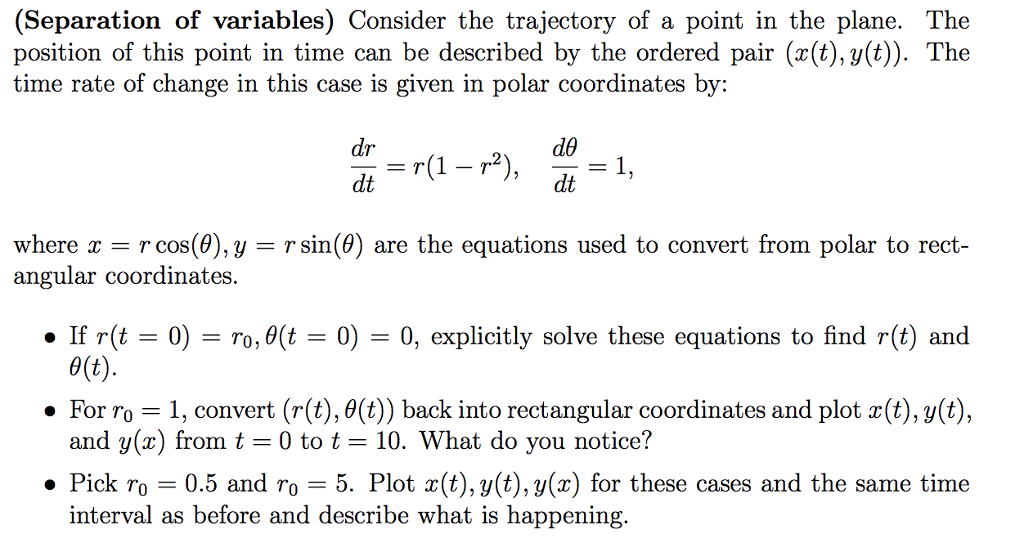 solved-separation-of-variables-consider-the-trajectory-of-chegg