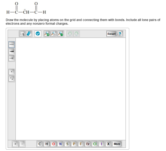 Solved Draw the molecule by placing atoms on the grid and | Chegg.com