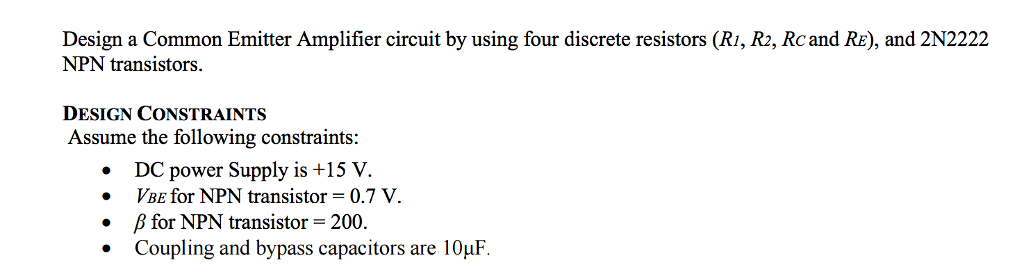 solved-design-a-common-emitter-amplifier-circuit-by-using-chegg