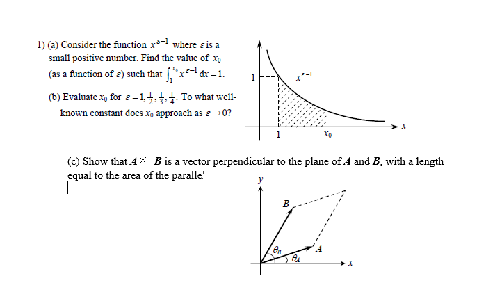 Solved Consider the function x^epsilon - 1 where epsilon is | Chegg.com