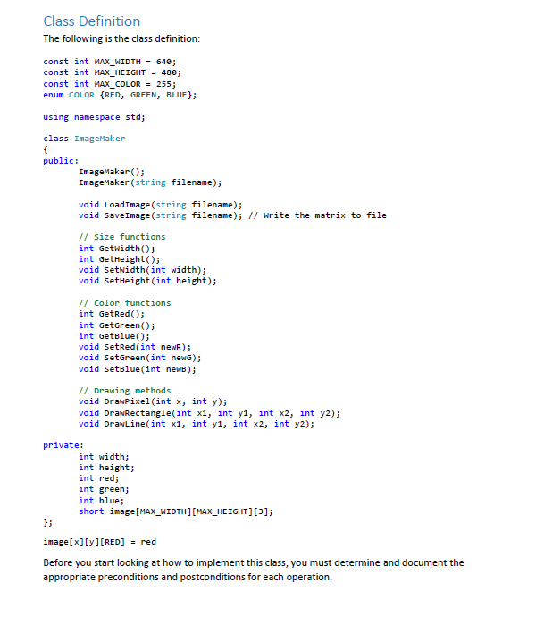 Portable Pix Map lmage Format Specification The | Chegg.com