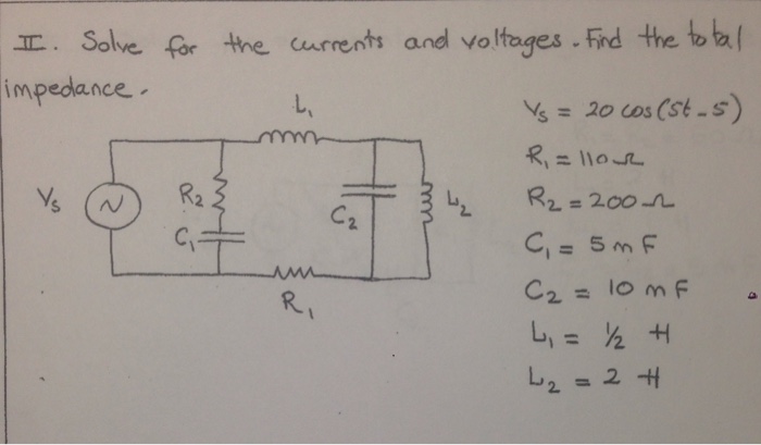 Solved Solve for the current and voltages. Find the total | Chegg.com