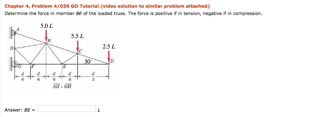 Solved Chapter 4, Problem 4/036 GO Tutorial (video solution | Chegg.com
