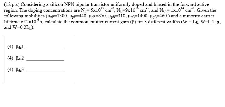 Solved Based On The Formula, If The Doping Level Of The | Chegg.com