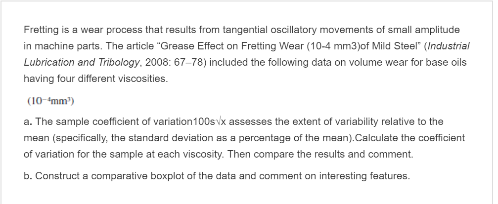 Solved Fretting is a wear process that results from | Chegg.com