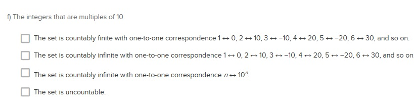 Solved F The Integers That Are Multiples Of 10 The Set Is Chegg Com   PhphxIAUx 