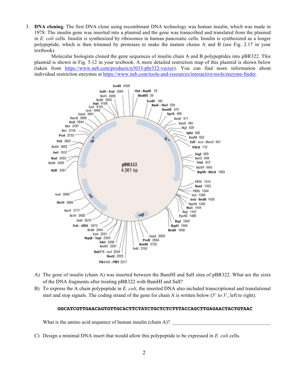 Solved DNA Cloning. The First DNA Clone Using Recombinant | Chegg.com