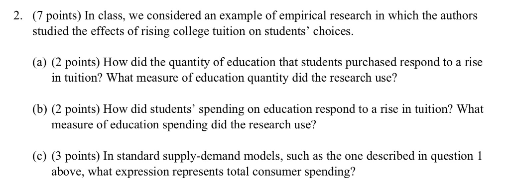 2. (7 points) In class, we considered an example of | Chegg.com