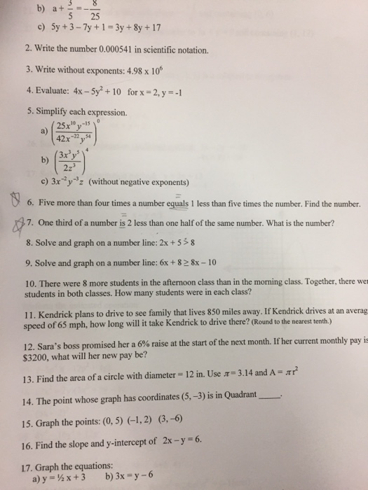 Solved 5y + 3 - 7y + 1 = 3y + 8y + 17 Write The Number 