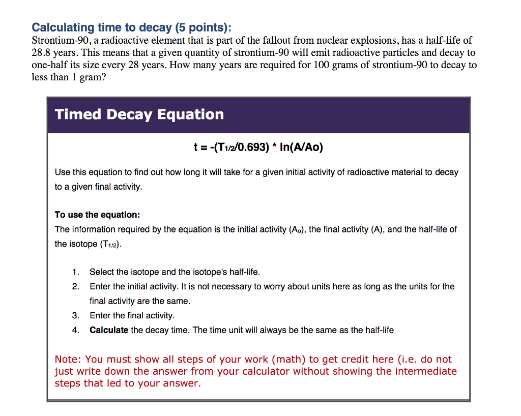 calculating-time-to-decay-5-points-strontium-90-a-chegg