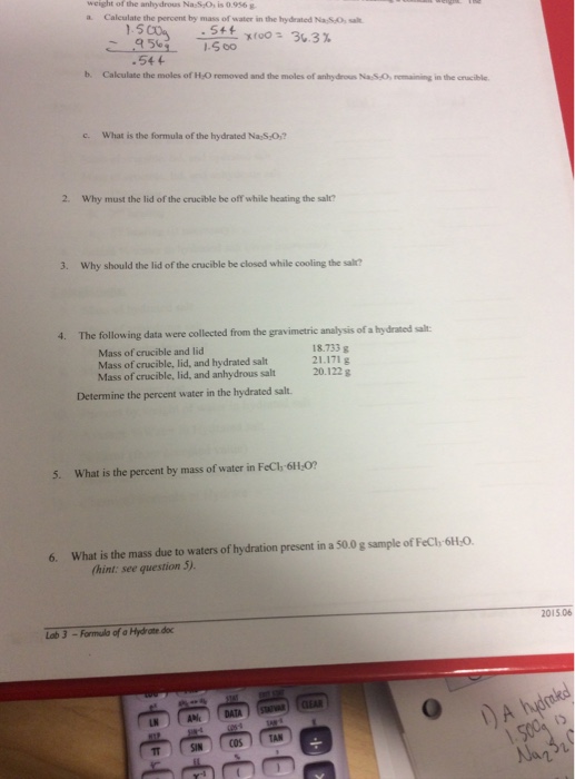 Solved Why must the lid of the crucible be off while heating