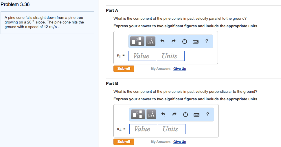 Solved A Pine Cone Falls Straight Down From A Pine Tree Chegg