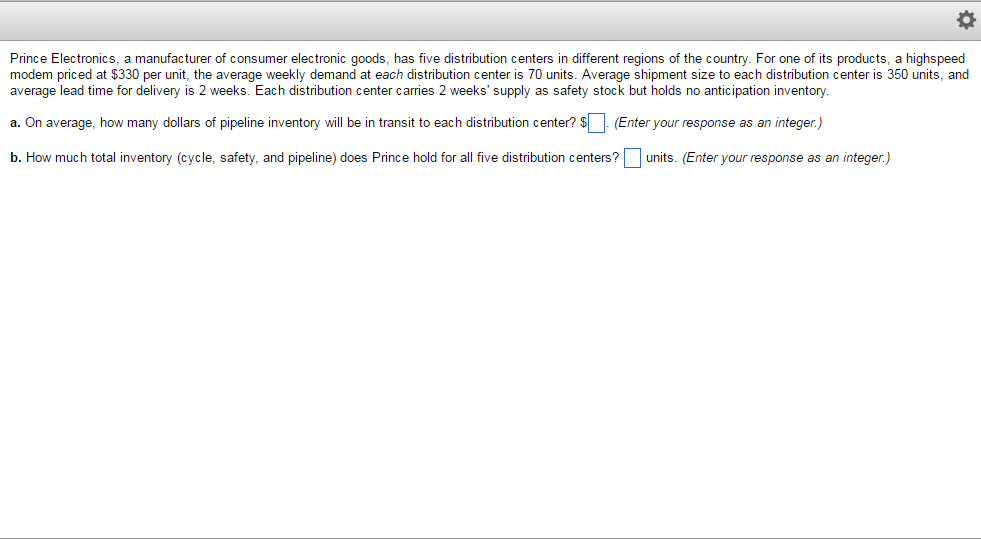 Solved Prince Electronics, a manufacturer of consumer