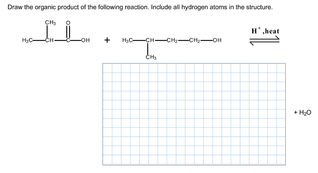 Solved Draw the organic product of the following reaction.