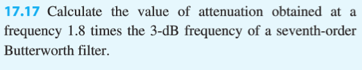 Solved 17.17 Calculate the value of attenuation obtained at | Chegg.com