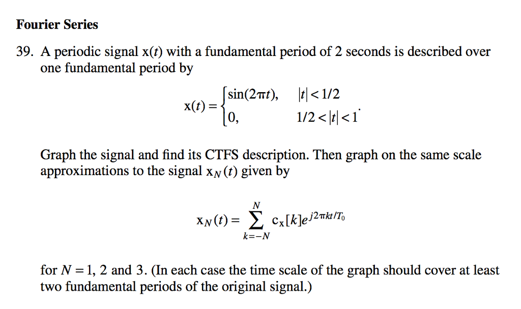 Solved A Periodic Signal X T With A Fundamental Period Of 2