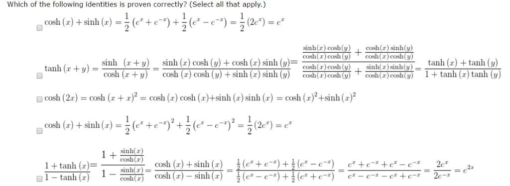 Solved Which of the following identities is proven | Chegg.com