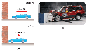 Solved In a crash test, a car of mass 1.43 103 kg collides | Chegg.com