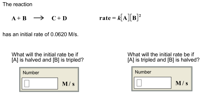 Solved The Reaction A + B Rightarrow C + D Rate = K[A] | Chegg.com