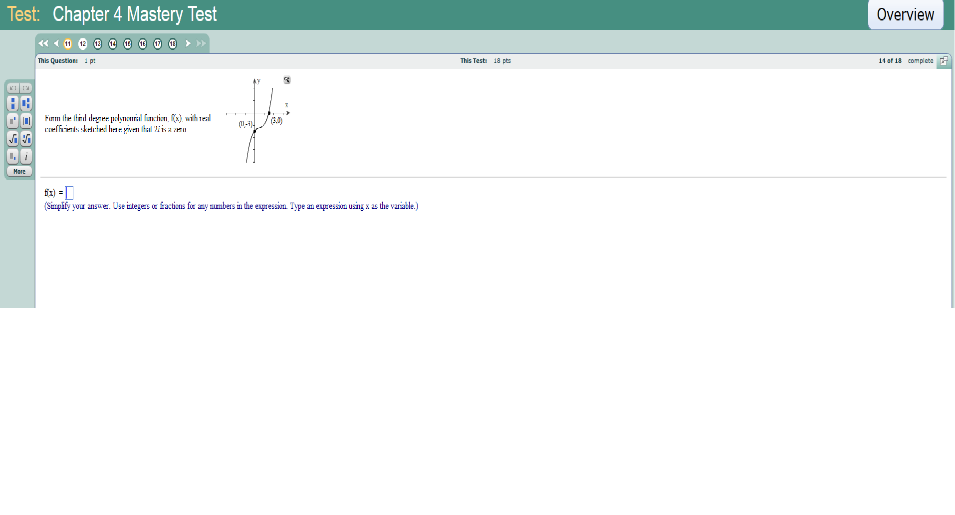 Solved Form the third-degree polynomial function, f(x), with | Chegg.com