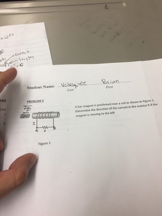 Solved A bar is positioned near a coil as shown in