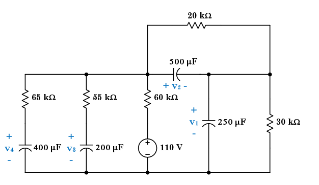 Solved Given: The circuit shown above is in | Chegg.com