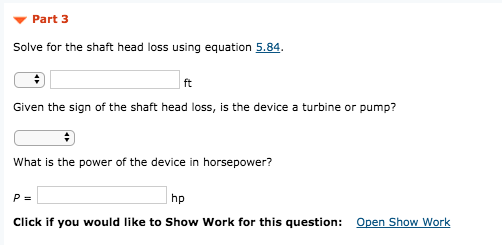 Solved Part 1 Water flows from a lake as is shown in the | Chegg.com