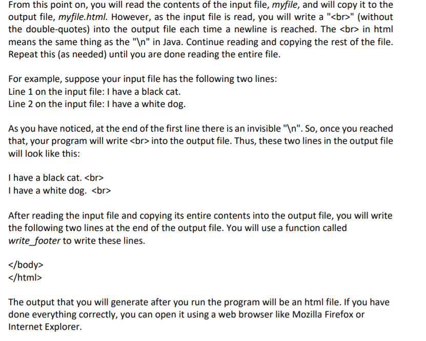 Solved The purpose of this assignment is to create a program | Chegg.com