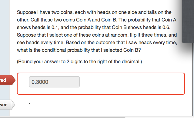 Solved Suppose I have two coins, each with heads on one side | Chegg.com