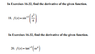 Solved In Exercises 16-32, find the derivative of the given | Chegg.com