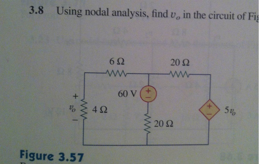 Solved Using Nodal Analysis Find V0 In The Circuit Of Fig