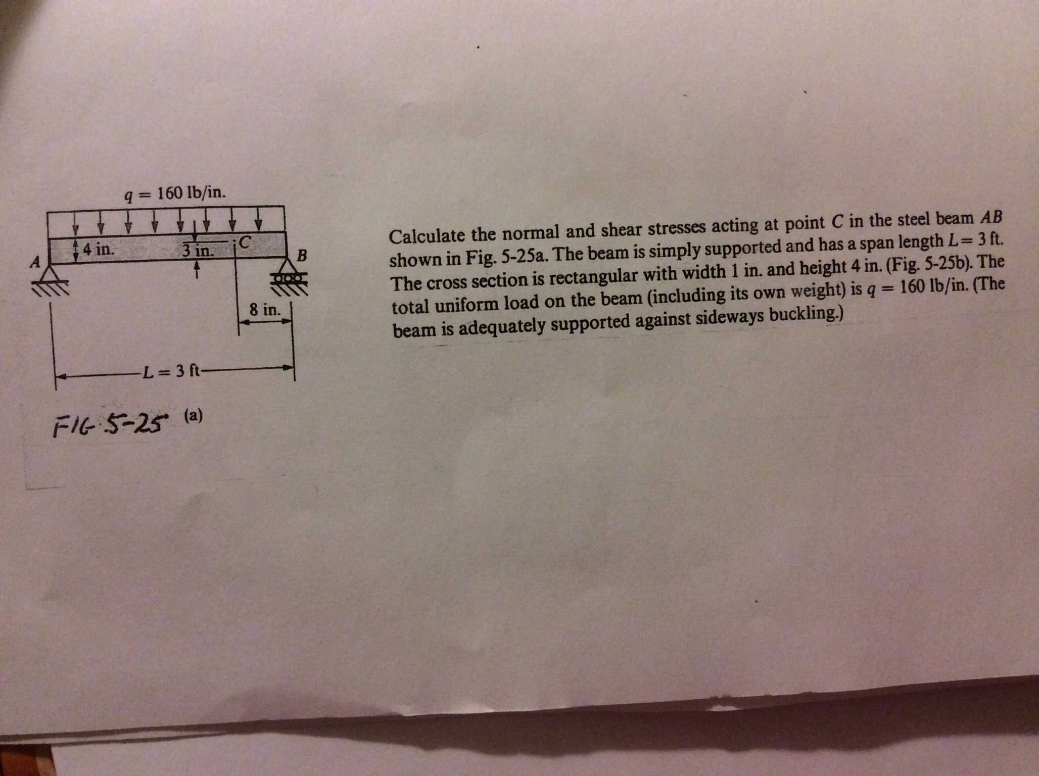 Solved Calculate the normal and shear stresses acting at | Chegg.com